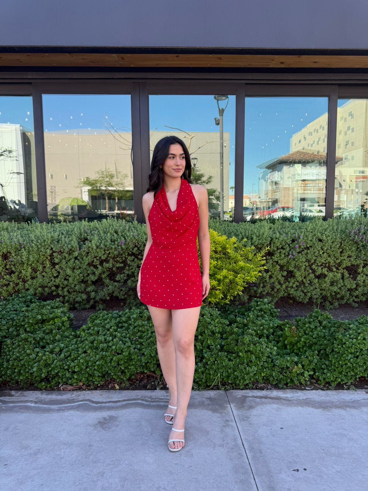 Vestido Halter Dots Rojo