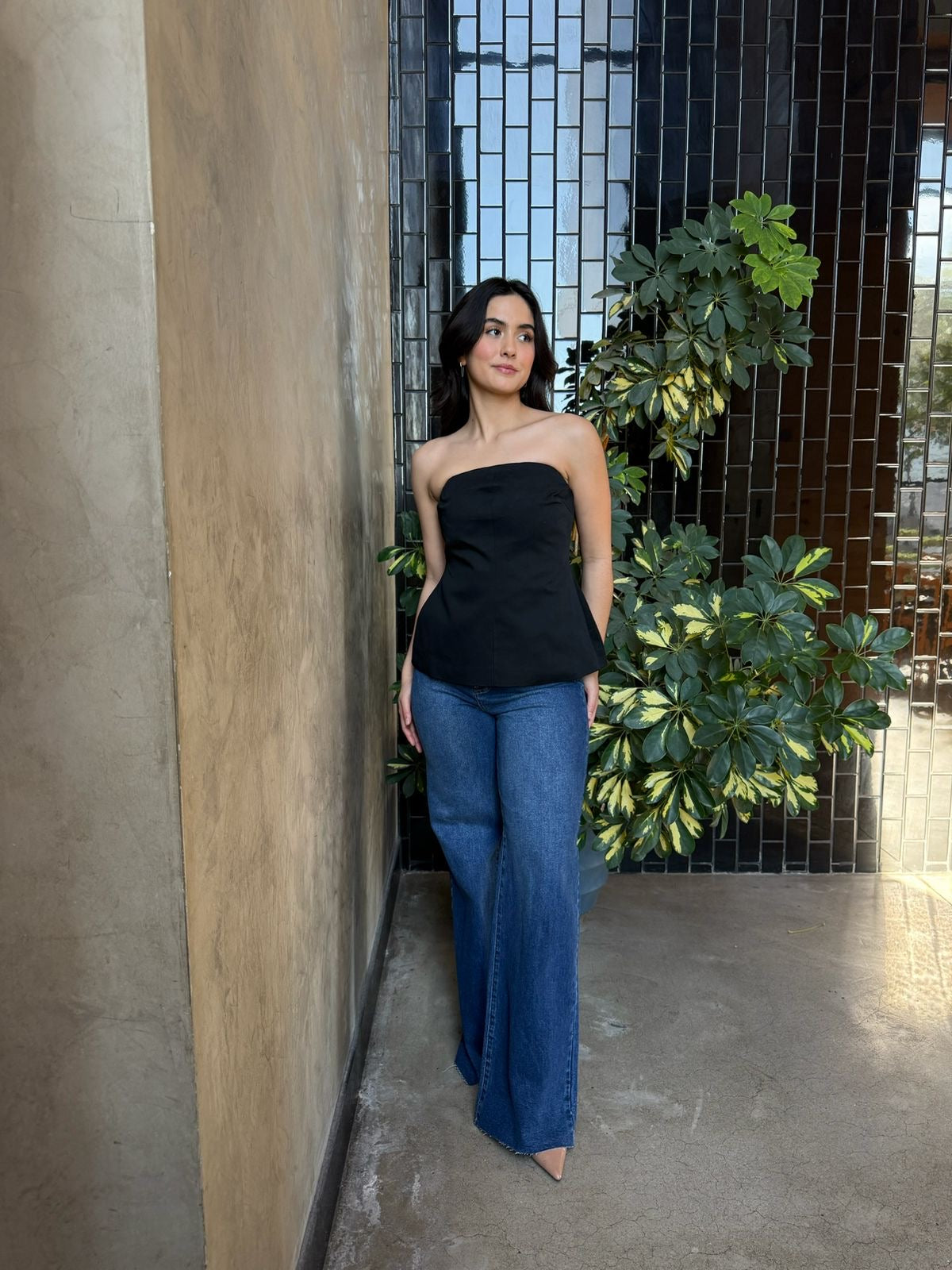 Top Strapless Liso