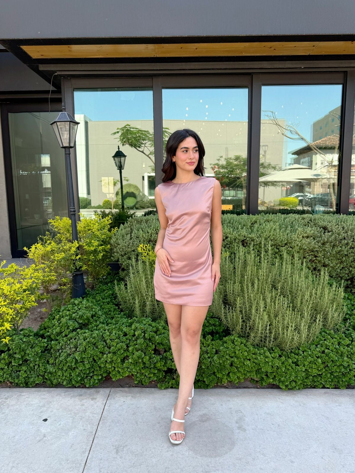 Vestido Satin Moño