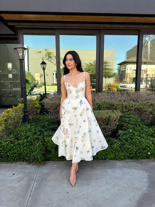 Vestido Midi Flores