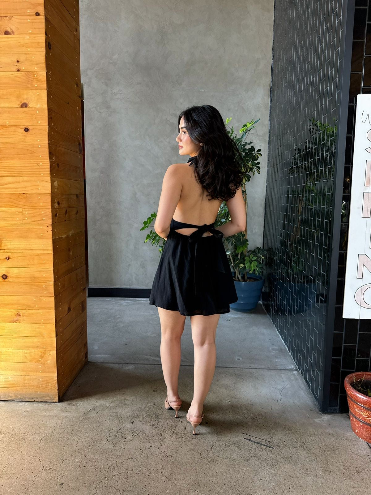 Vestido Halter Lino