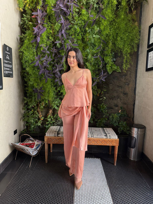 Conjunto Satinado - Coral