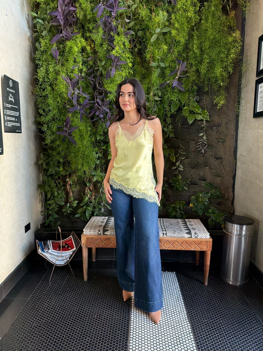 Blusa Encaje Amarilla