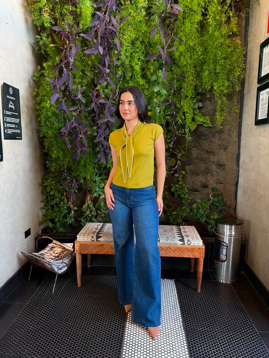 Blusa con Lazo Verde