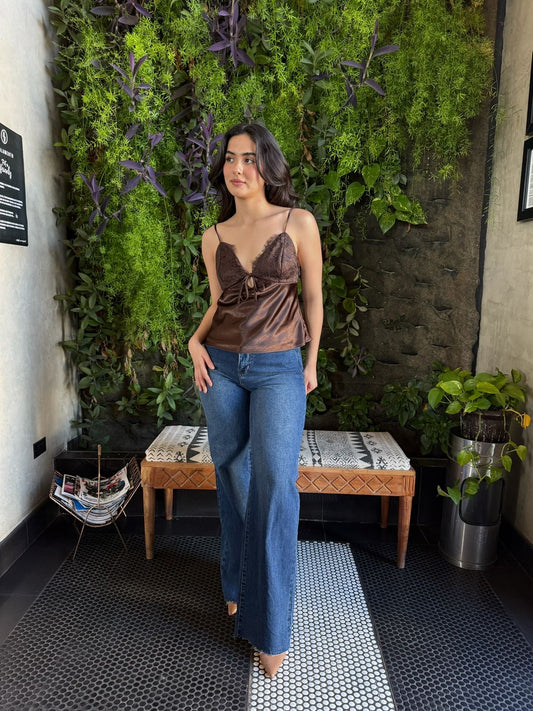 Blusa de Tirantes con Encaje