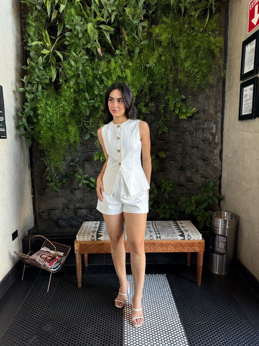 Conjunto Denim Blanco