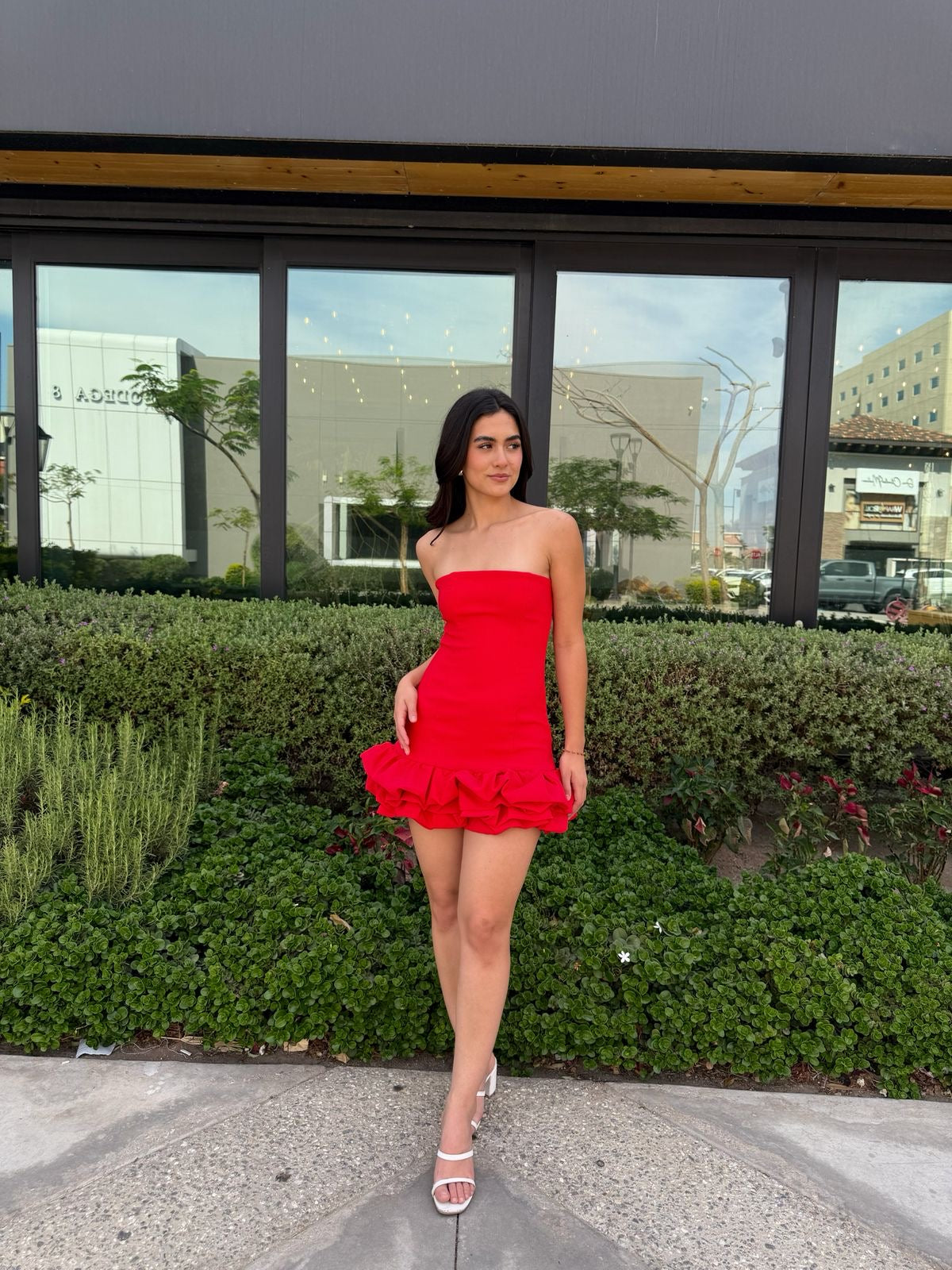 Vestido Strapless Mini Olanes