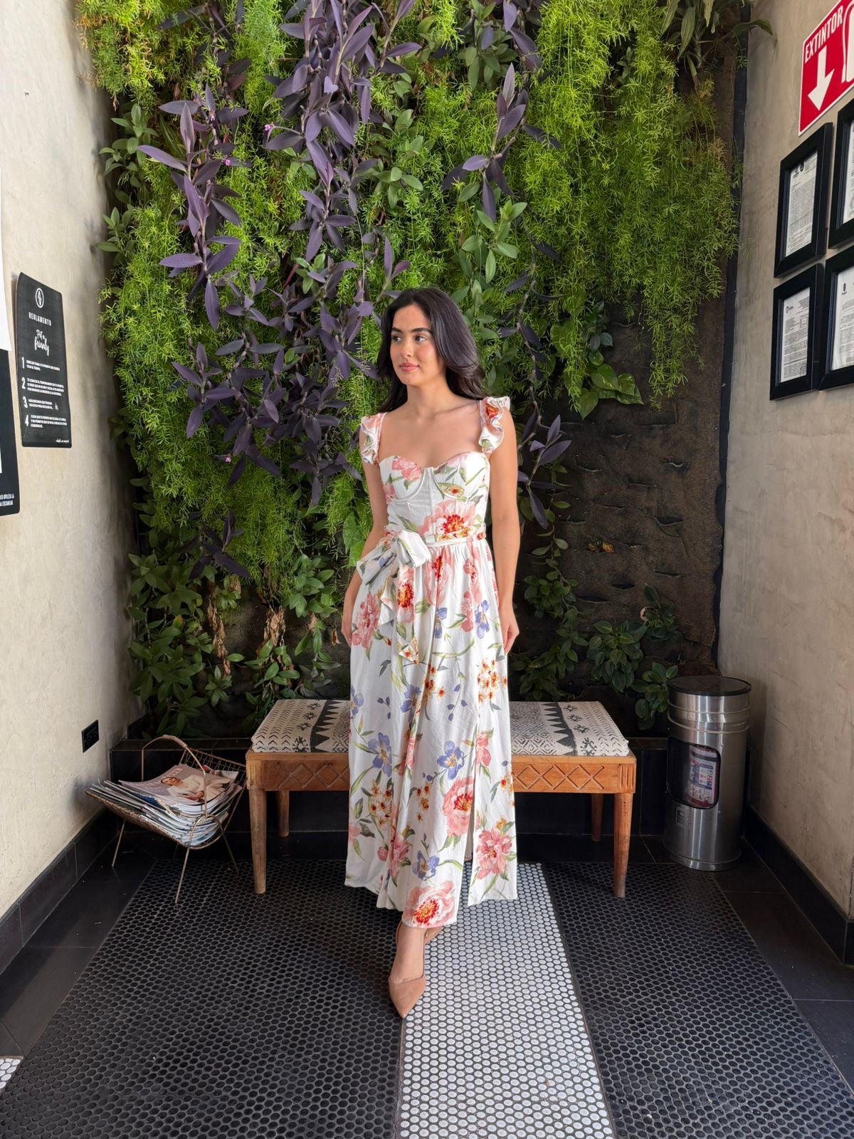 Vestido Midi Floreado