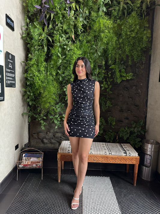 Vestido Mesh Dots