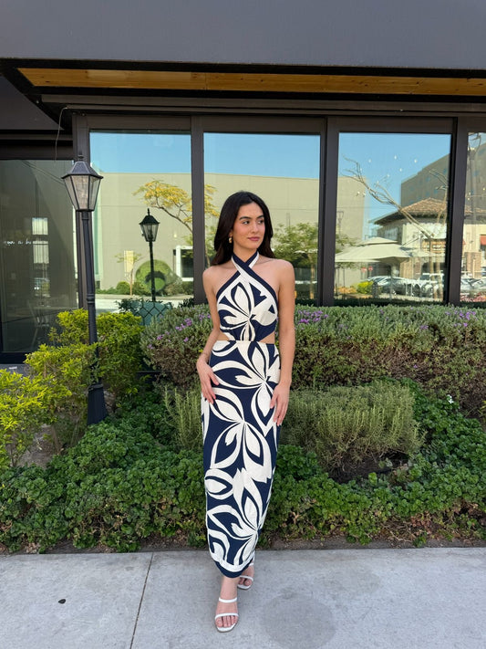 Vestido Navy Flores