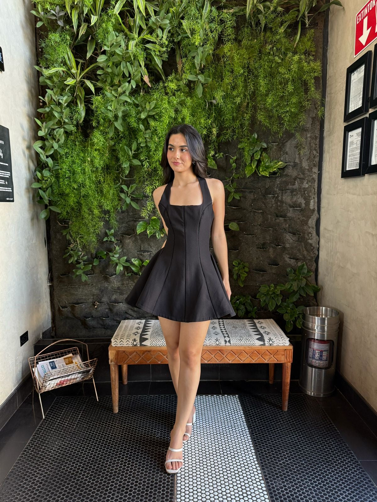 Vestido Halter corte A