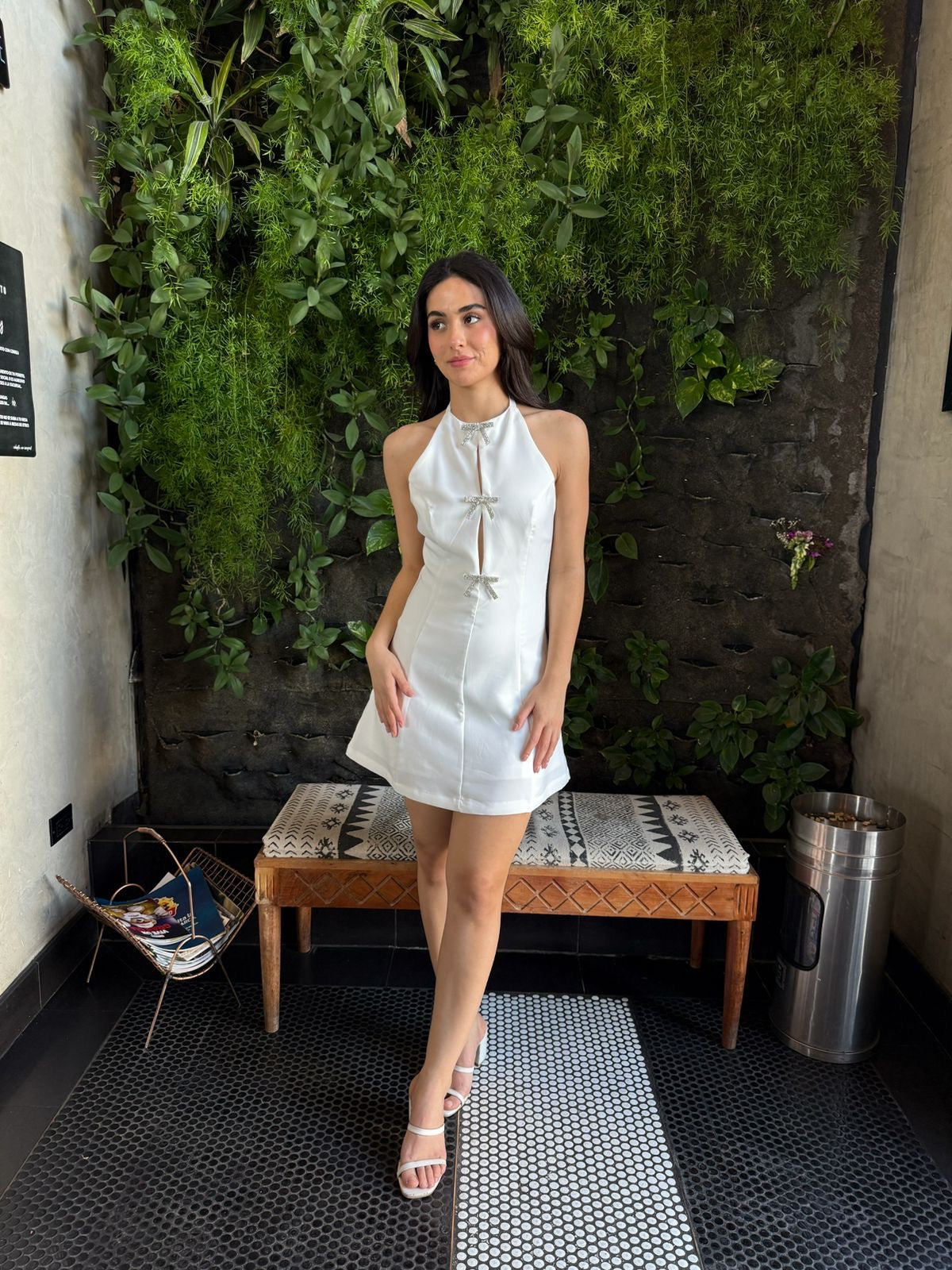 Vestidos Halter Moños Brillos