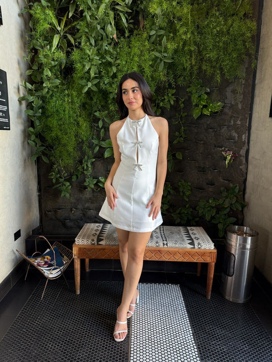 Vestidos Halter Moños Brillos