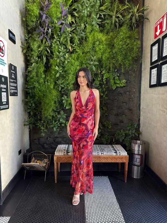 Vestido Mesh Floreado