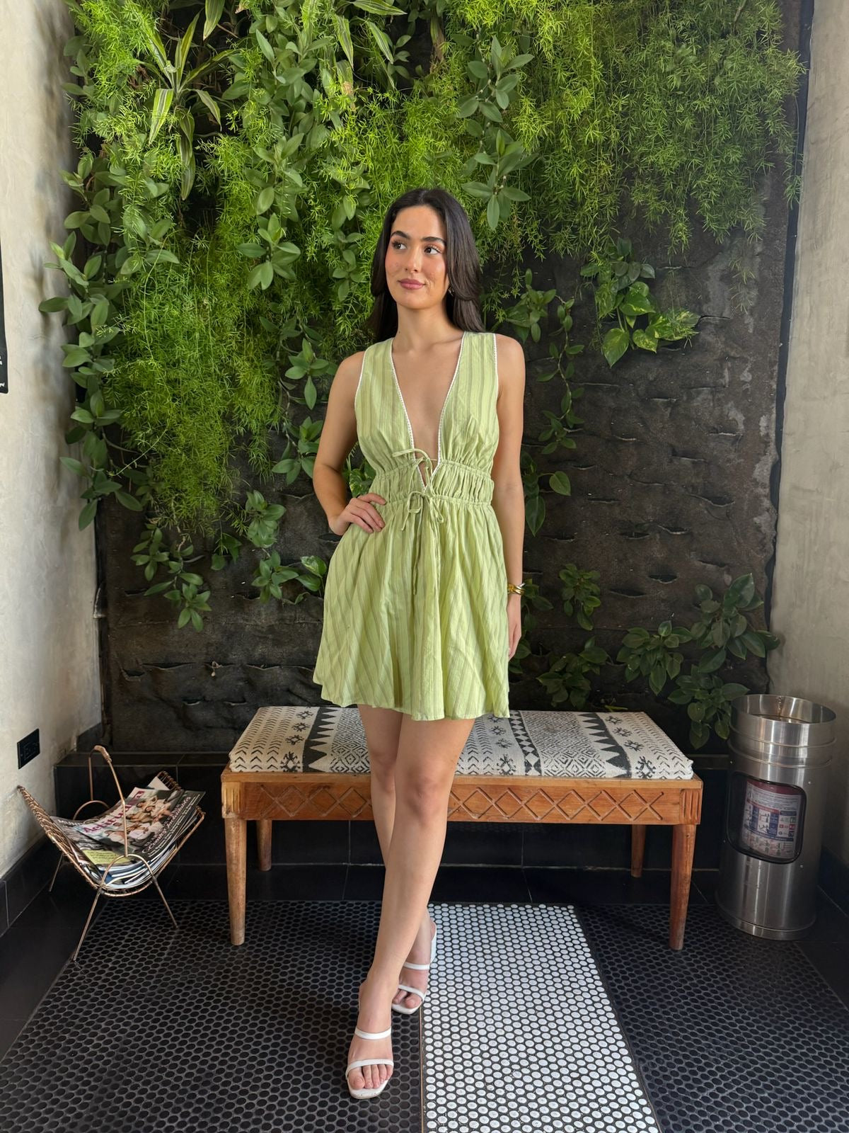 Vestido Rayas Escote