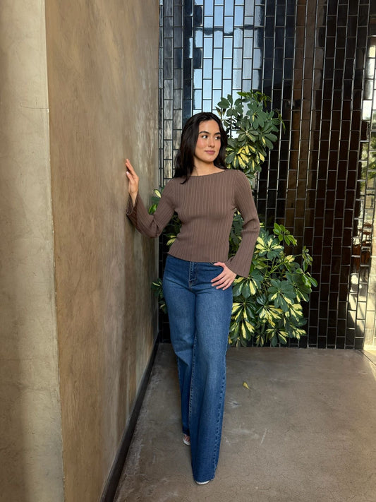 Blusa Manga Larga con Textura