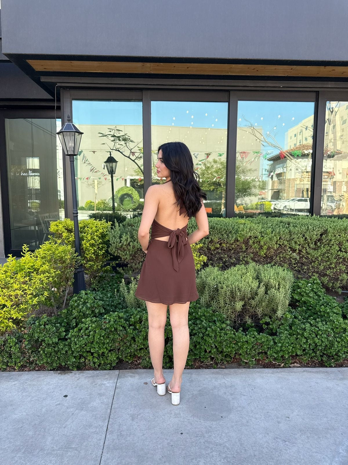 Vestido Halter doble Moño