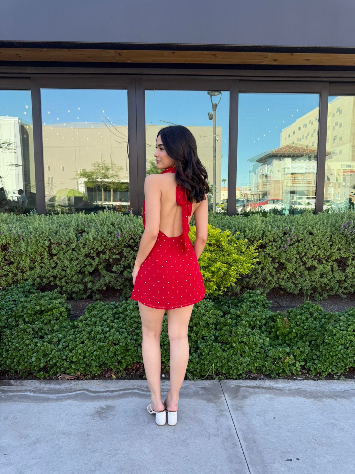 Vestido Halter Dots Rojo