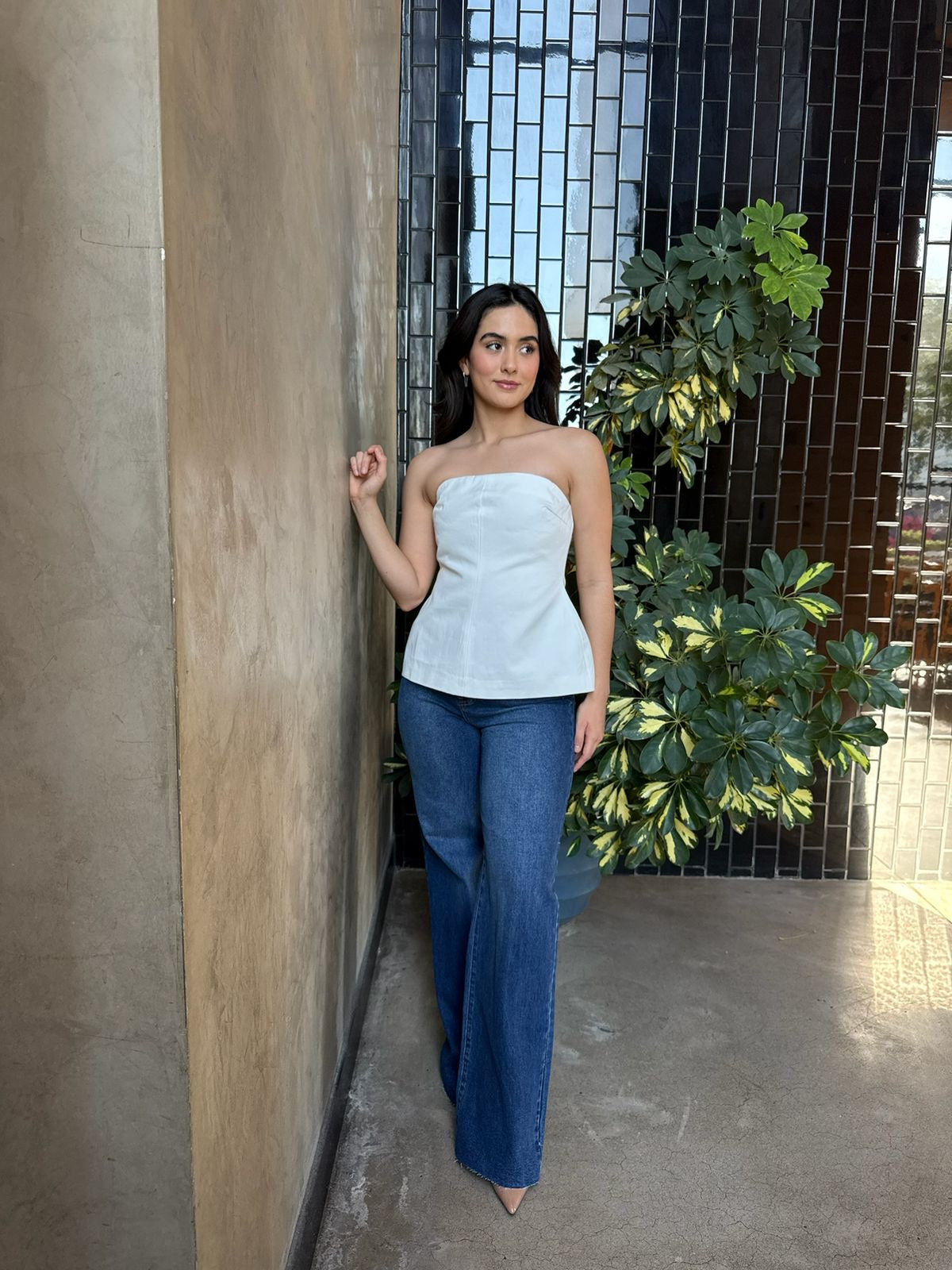 Top Strapless Liso