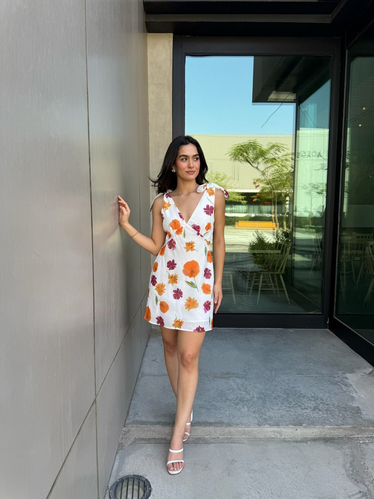 Vestido Flores Tirantes de Moño