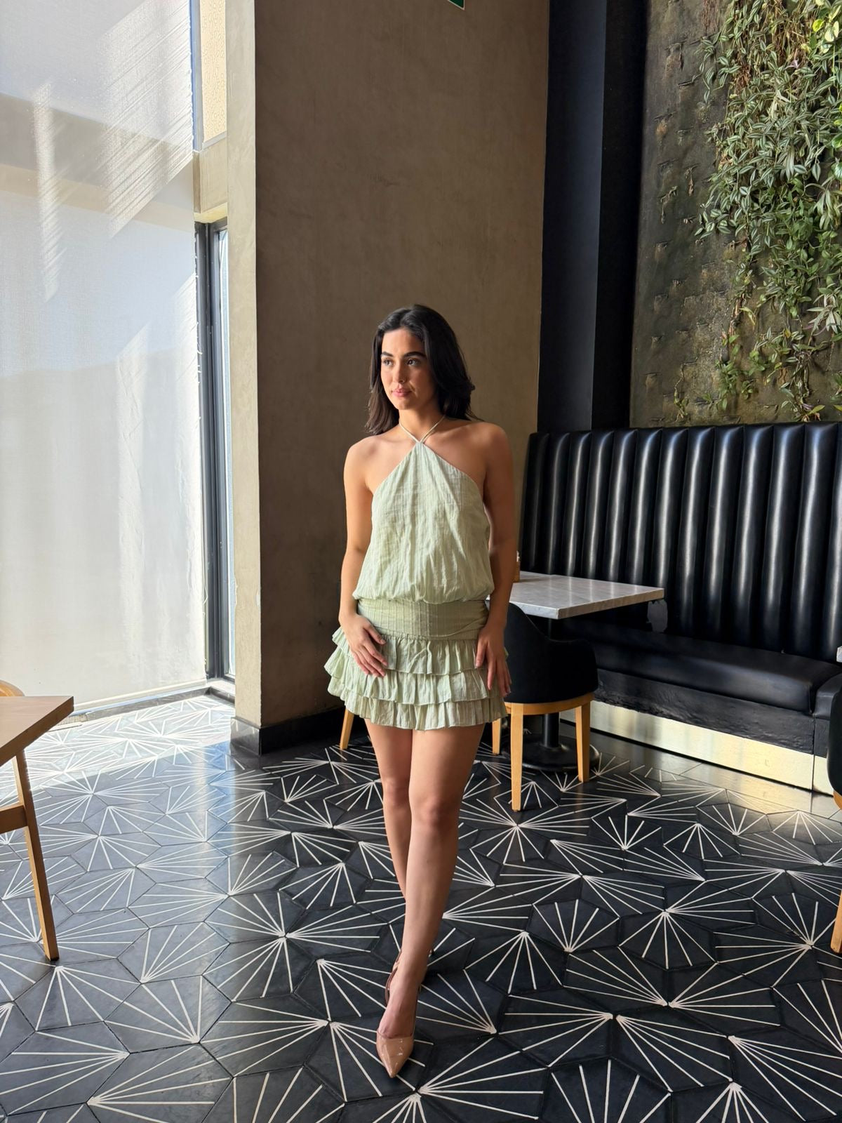 Vestido Halter Olanes - Verde