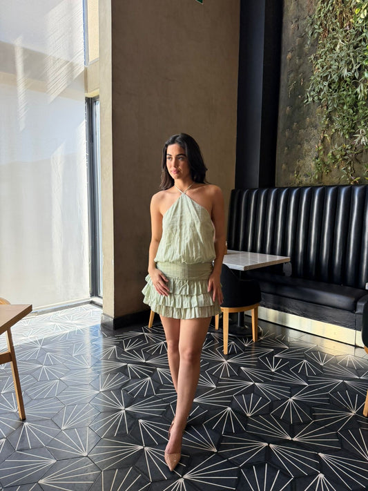 Vestido Halter Olanes - Verde