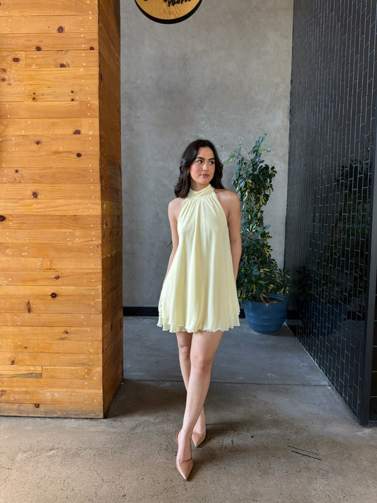 Vestido Amarillo corte A