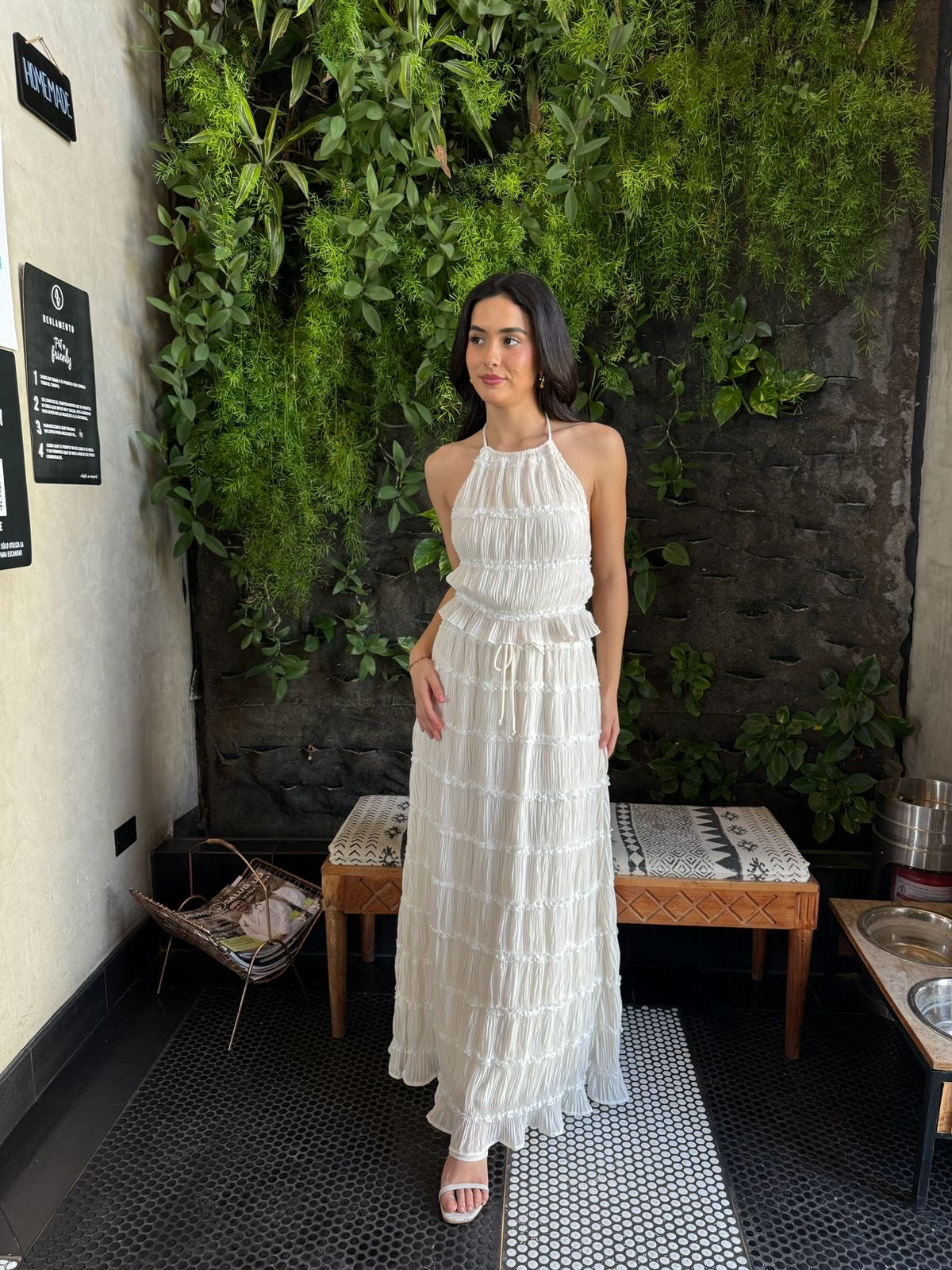 Conjunto Corrugado Escote Espalda