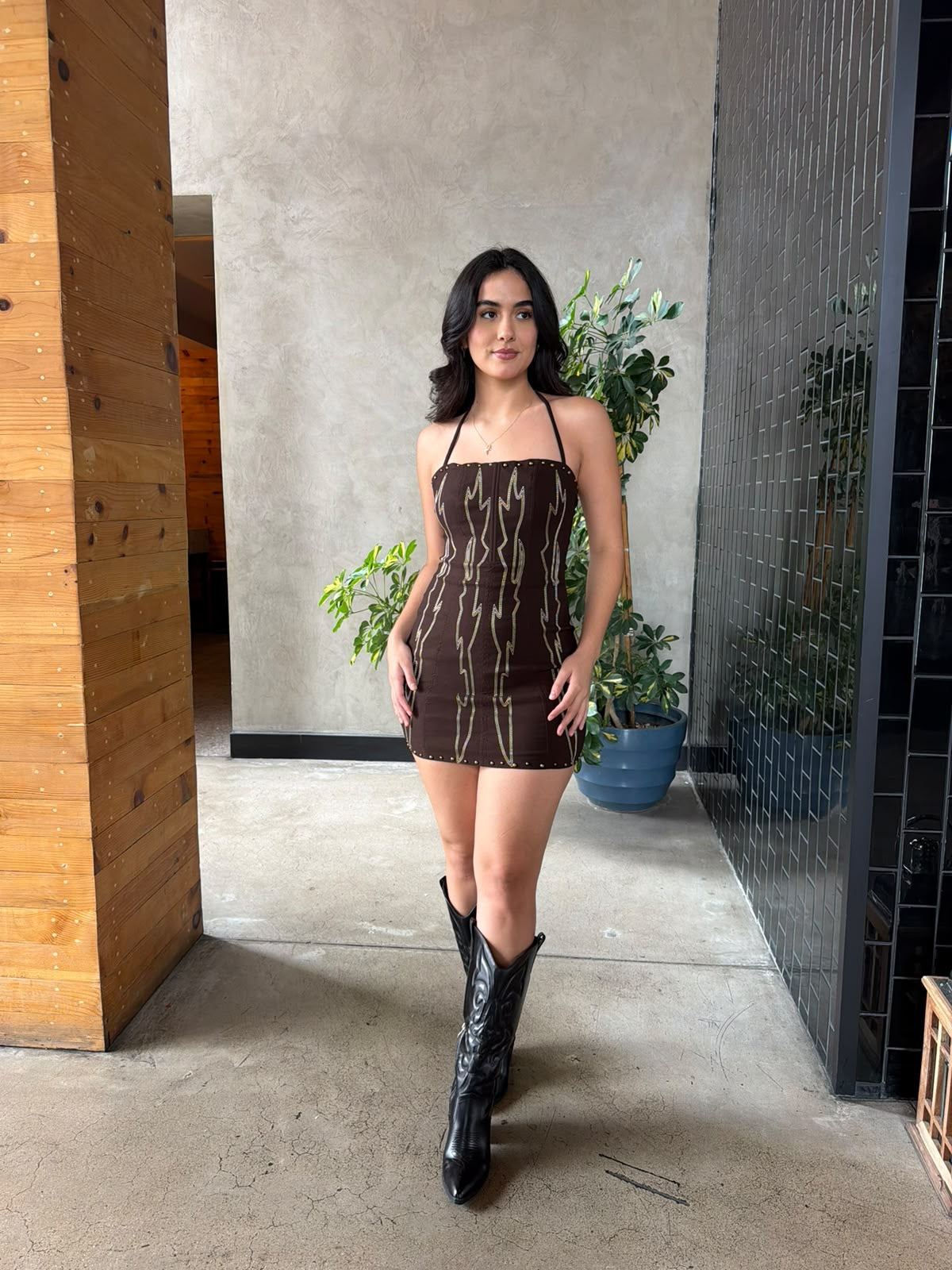 Vestido Vaquero - café
