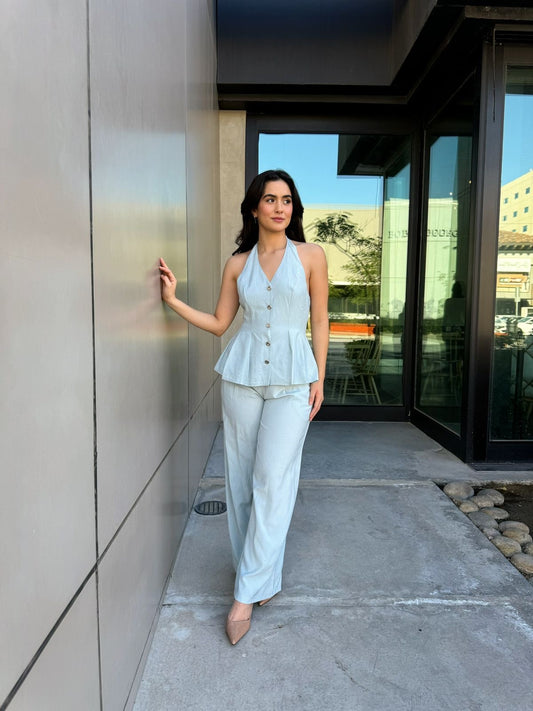 Conjunto de Lino Azul