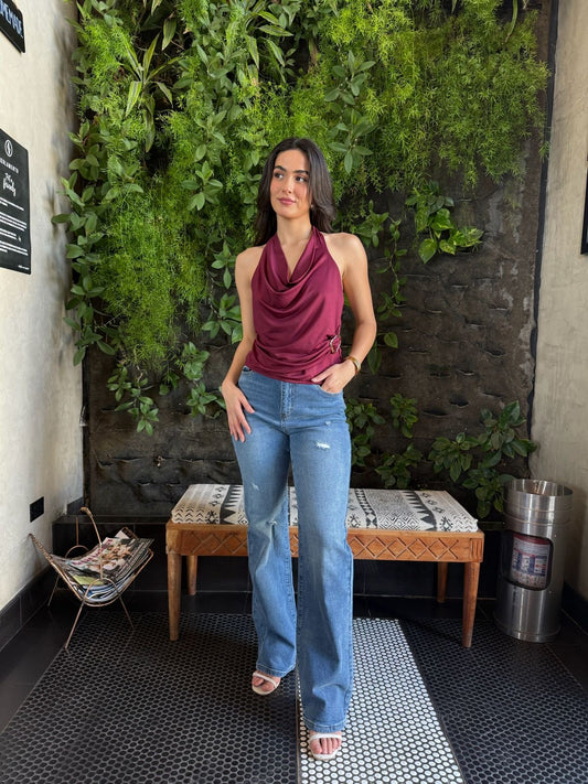 Blusa Halter Argolla