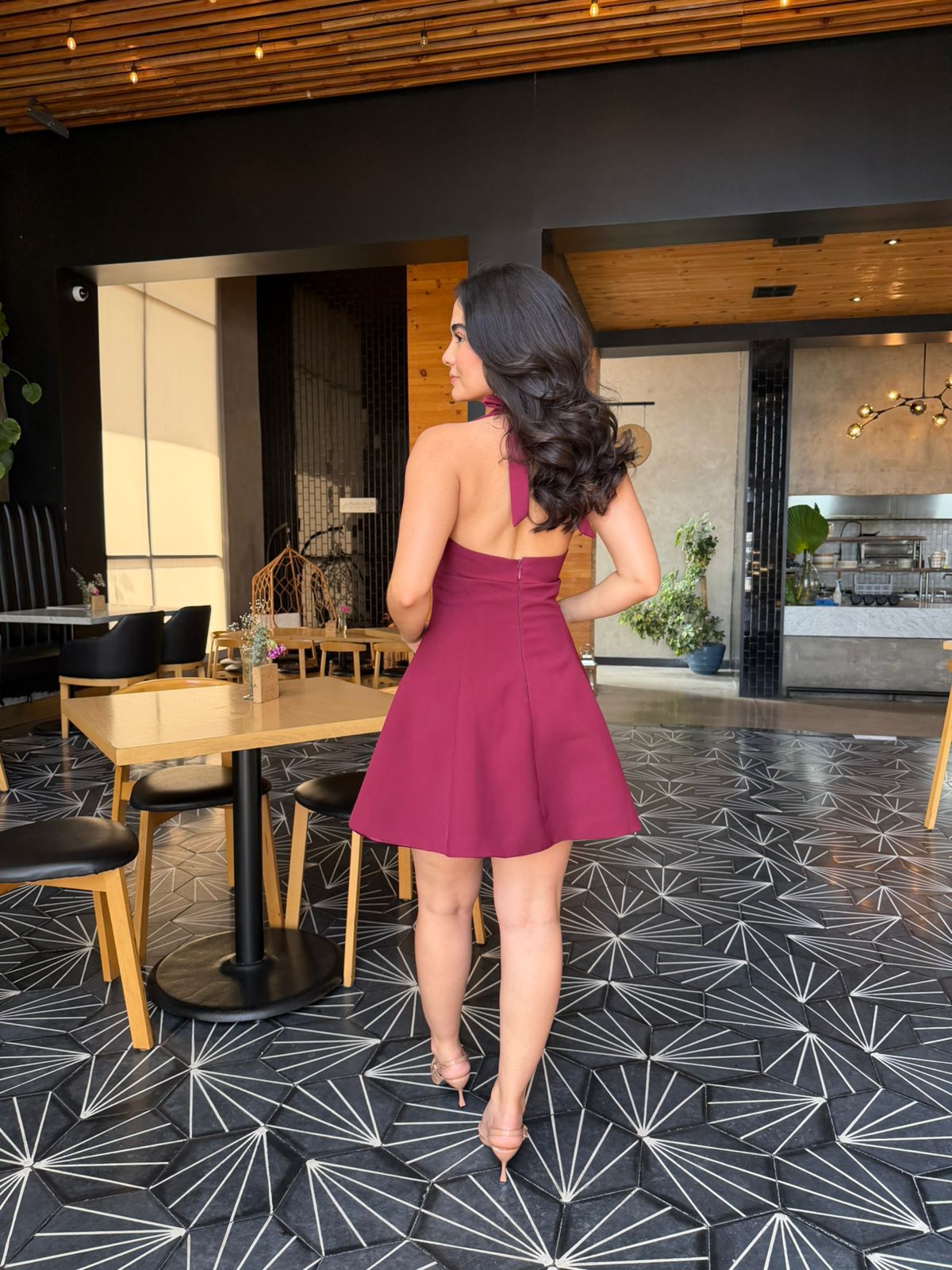 Vestido Halter con Patoles