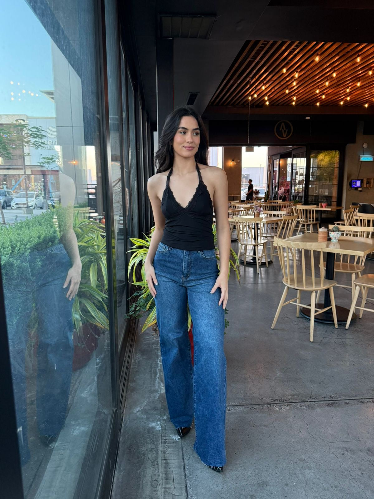 Top Halter Encaje Basico