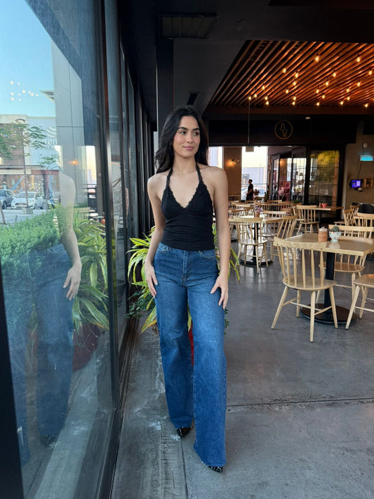 Top Halter Encaje Basico