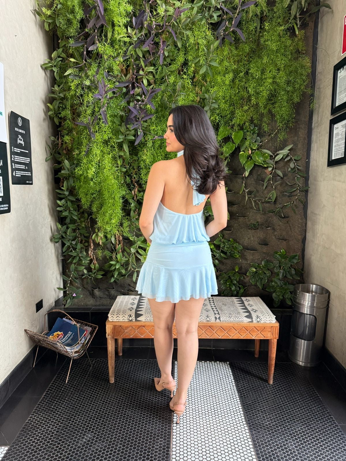 Vestido Halter Bombacho