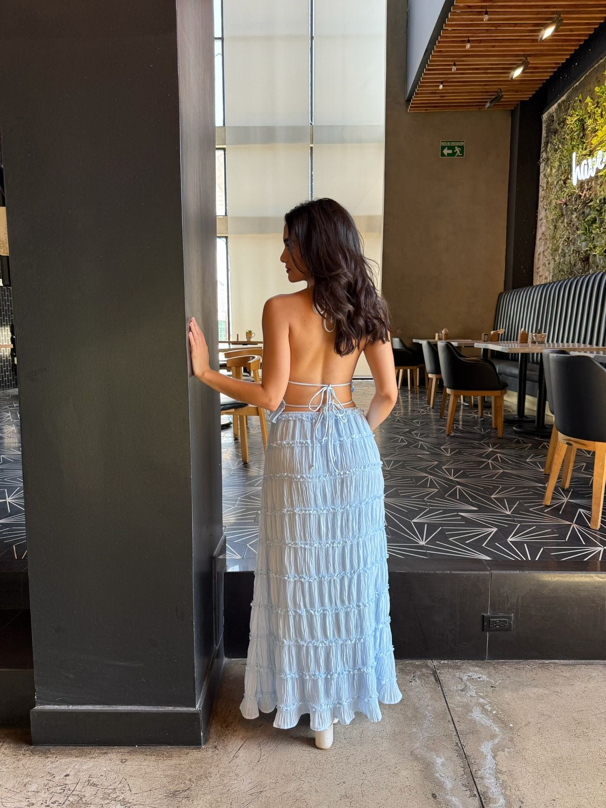 Conjunto Corrugado Escote Espalda
