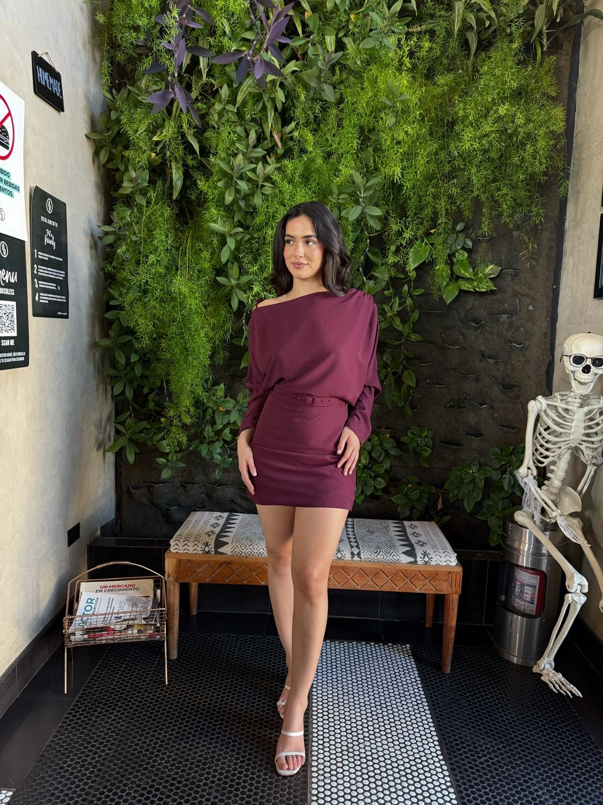 Vestido Asimetrico con Cinto