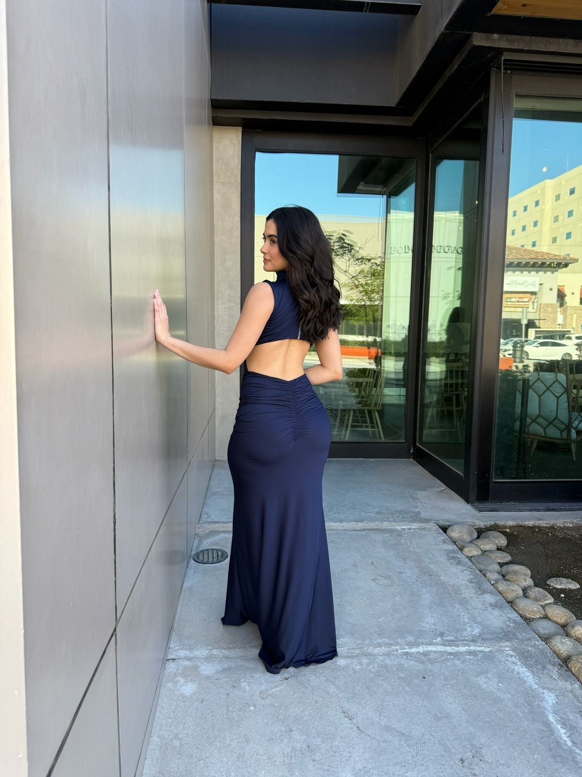Vestido Argolla con Escote Espalda