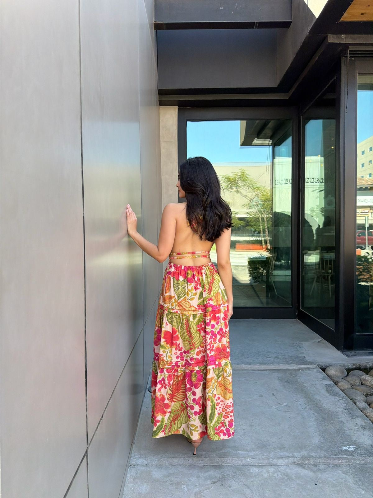 Vestido Halter Tropical