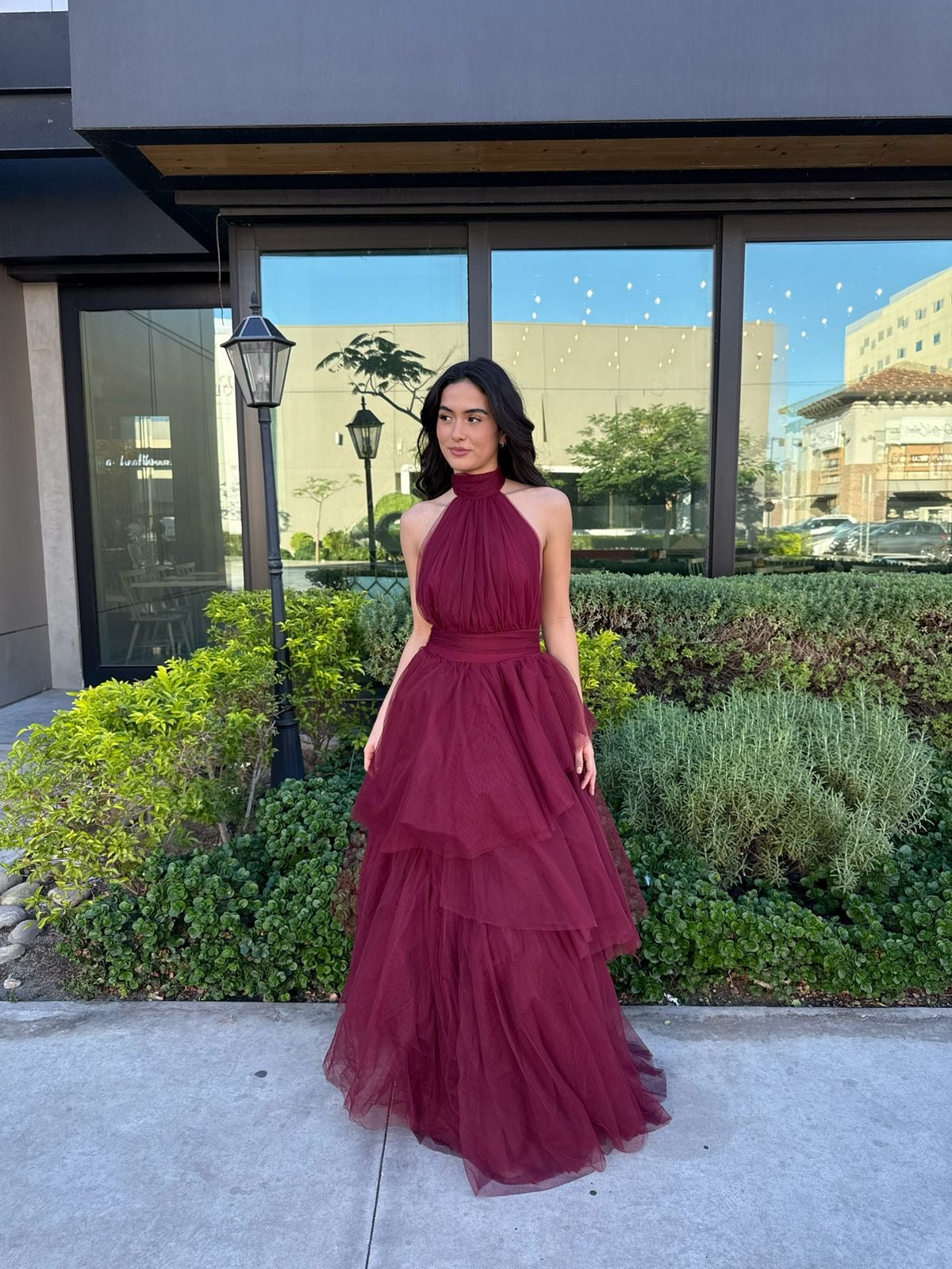 Vestido Halter Olanes de Tule