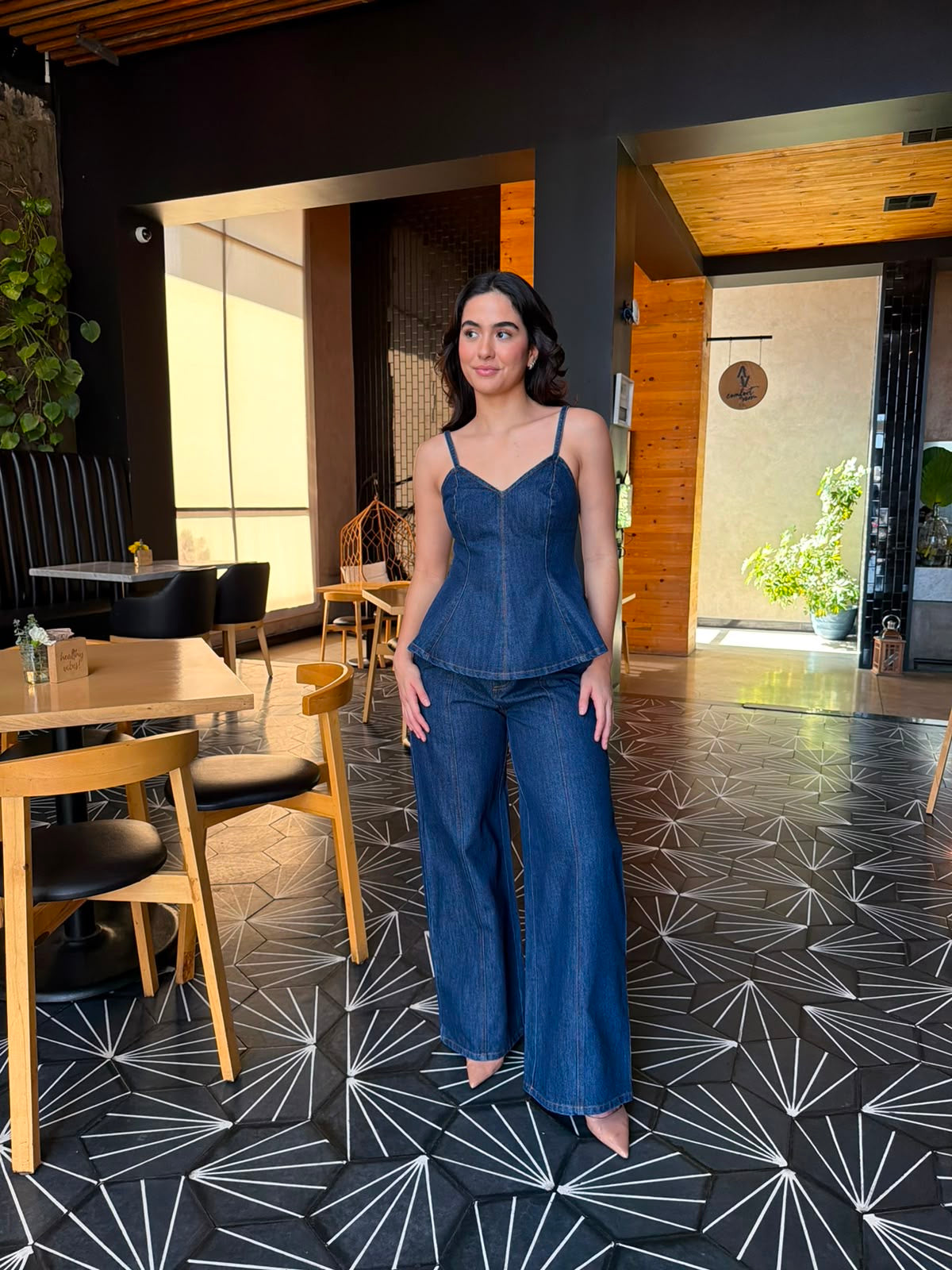 Conjunto Denim Tirantes