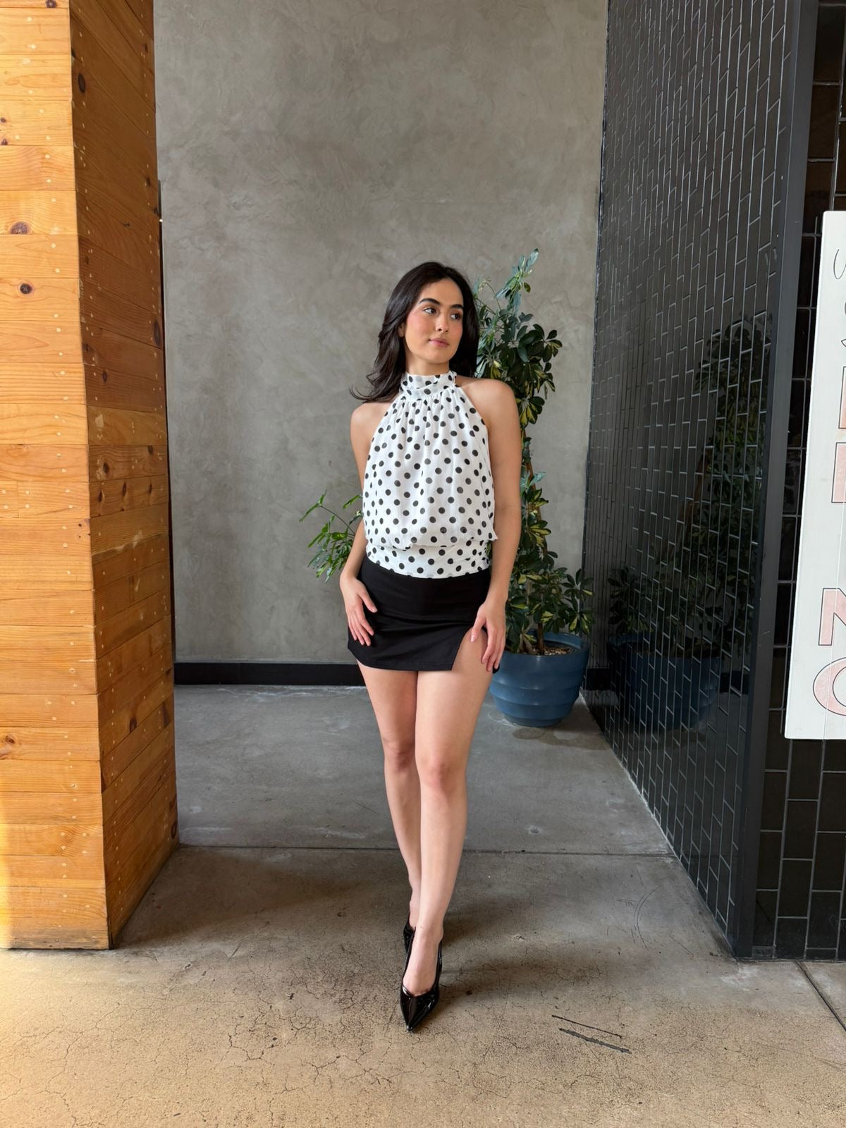 Blusa Halter Dots Bombacha