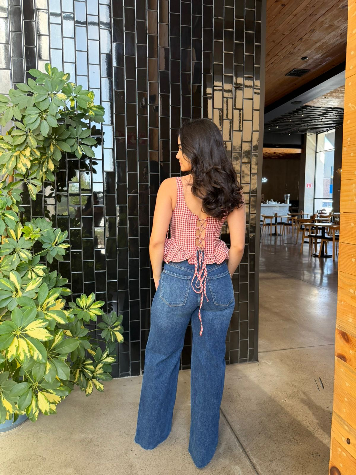 Corset de Cuadritos - Rojo