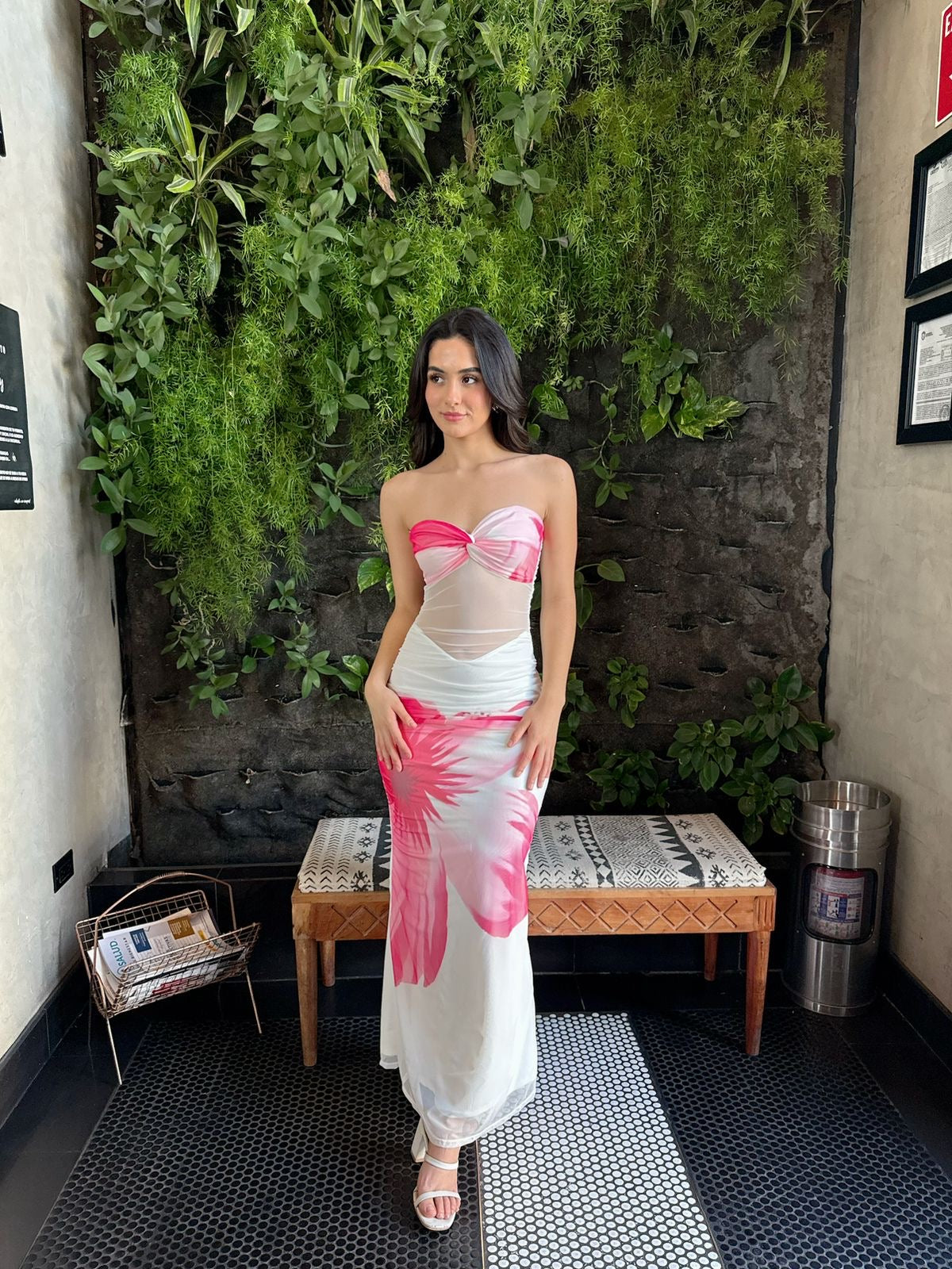 Vestido Cintura transparente