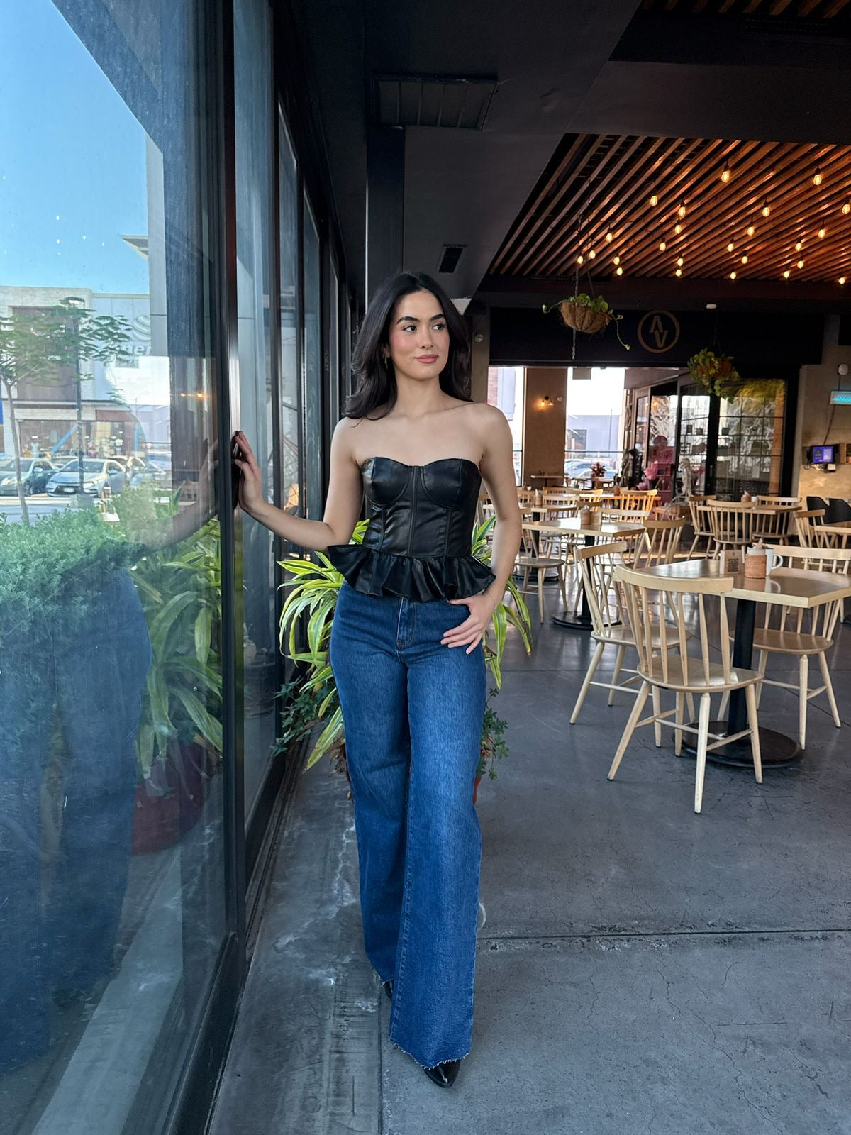 Top Strapless Vinipiel Olan
