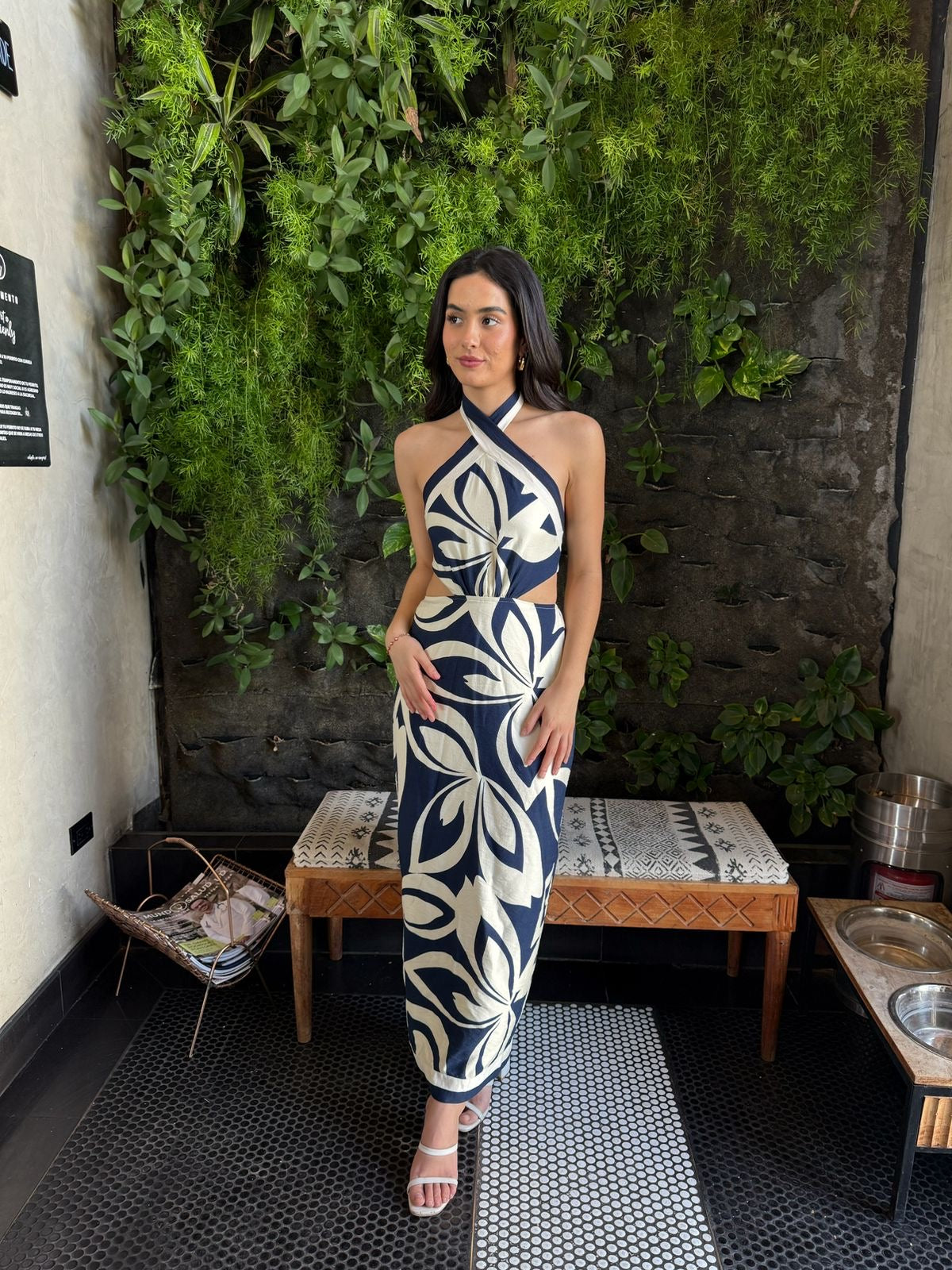 Vestido Navy Flores