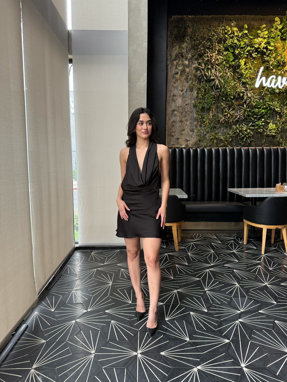 Vestido Halter Satinado