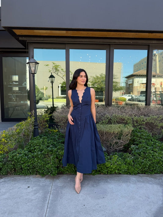 Vestido Midi con Botones