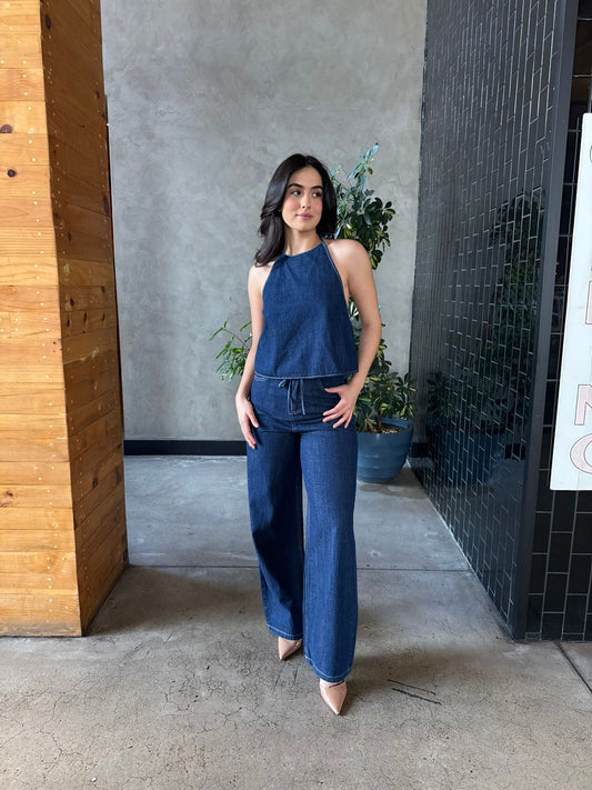 Conjunto Denim Halter