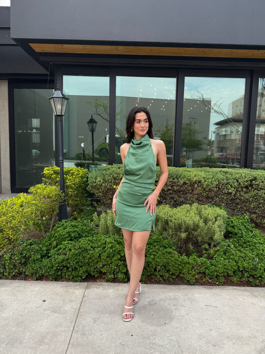 Vestido Halter Satin